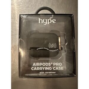Black AirPods Pro Hype Carrying Case Soft Touch Clip Drop Shock Proof Stylish